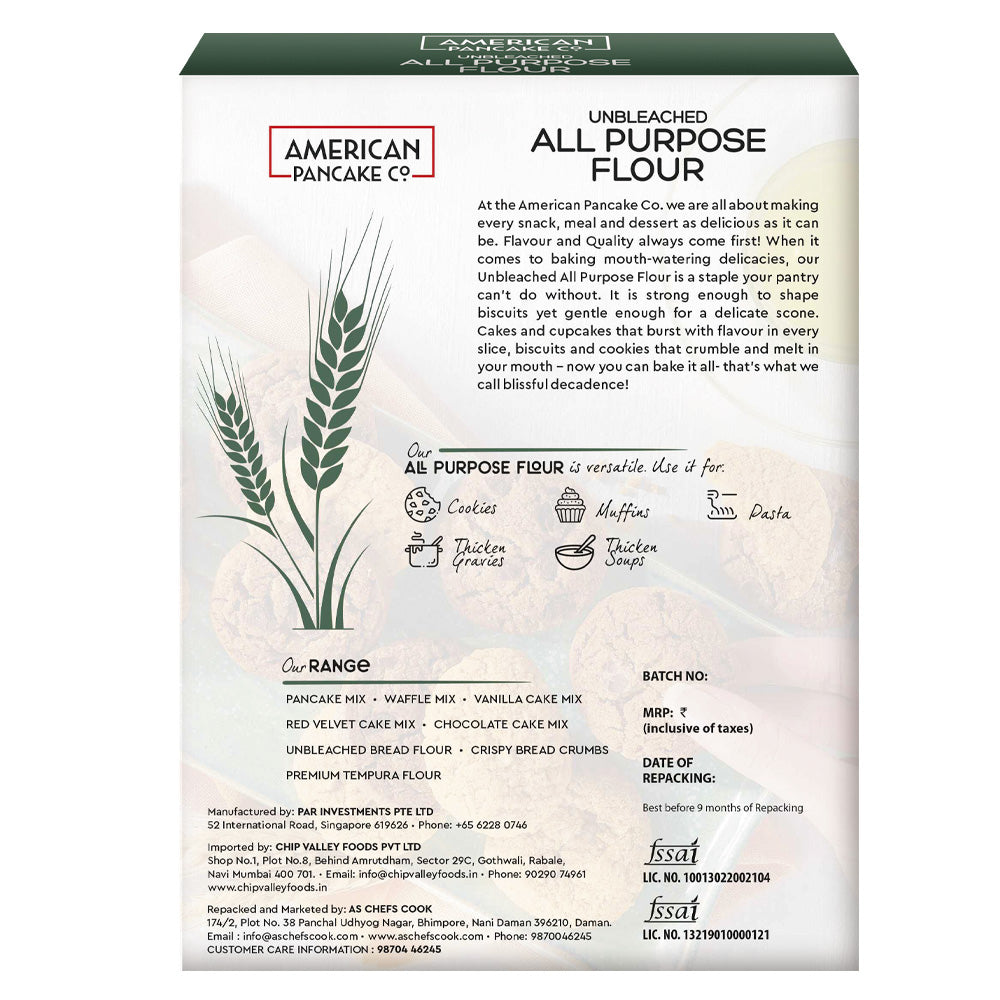 Unbleached All Purpose Flour (400g) | No Preservatives Or Bleach | Milled from Premium Quality Grains | Product of Singapore |