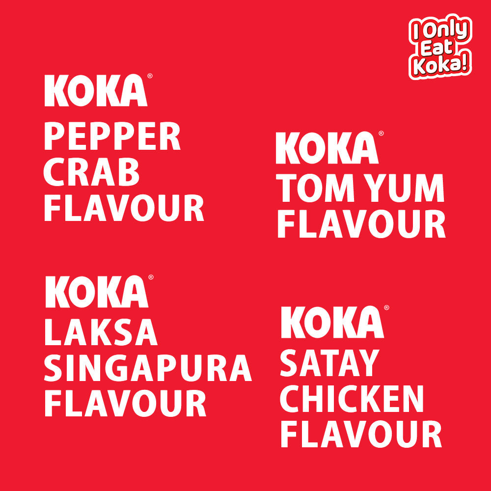 KOKA Signature Non-Vegetarian Combo | Pack of 8 | Pepper Crab - Tom Yum - Laksa Singapura - Satay Chicken |