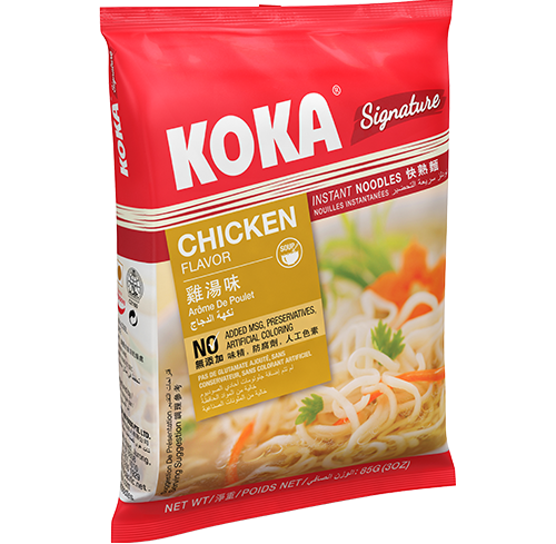 KOKA Signature Chicken Flavoured Noodles(85g)  | Pack of 4 | Instant Noodles | Original Koka Noodles from Singapore |