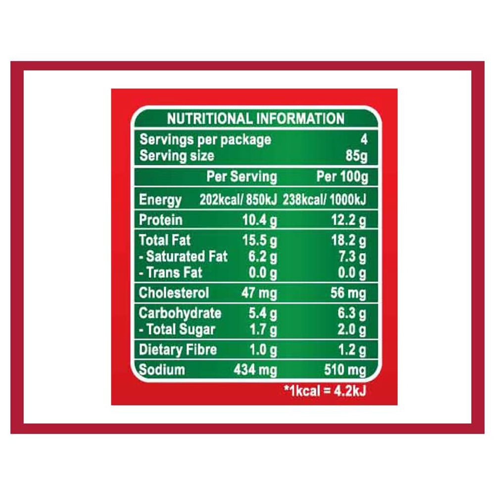 Kelly's Classic Pork Luncheon Meat Nutritional Value